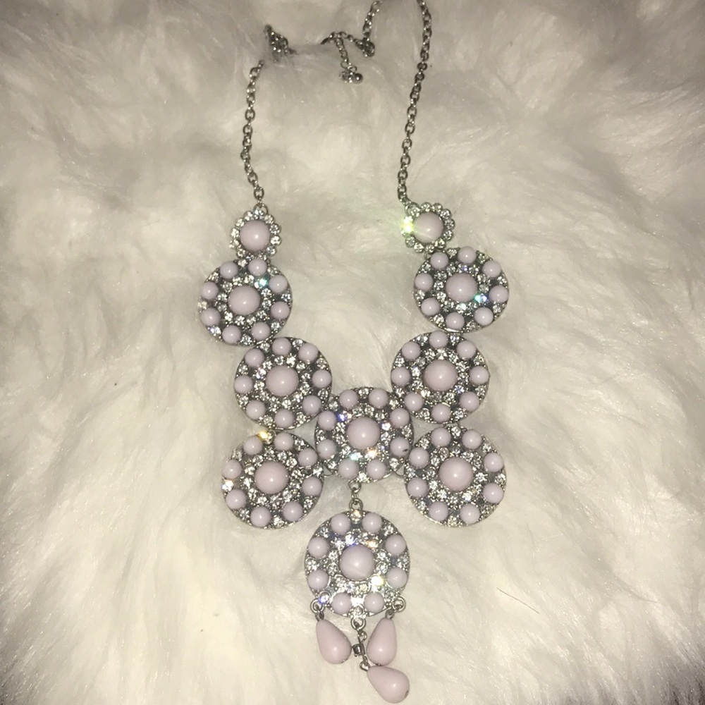 Forever 21 silver and lavender bubble necklace